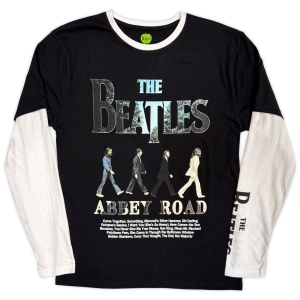 Beatles - Abbey Road Infill Uni Bl/Wht Layered Longsleeve i gruppen MERCHANDISE / T-shirt / Pop-Rock hos Bengans Skivbutik AB (5645414r)