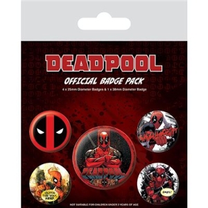 Deadpool - Badge Pack  (Outta The Way) i gruppen MERCHANDISE / Merch / Film-Musikkkal hos Bengans Skivbutik AB (5647034)