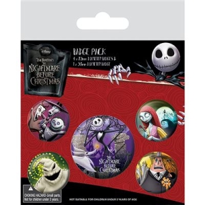 The Nightmare Before Christmas  - Badge Pack i gruppen MERCHANDISE / Pin-Button Badge / Soundtrack hos Bengans Skivbutik AB (5647035)