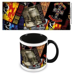 Guns N' Roses - (Albums Collage) Black Coloured Inner Pod Mug i gruppen MERCHANDISE / Merch / Kommende / Metal hos Bengans Skivbutik AB (5647071)