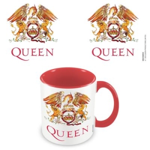Queen  - (Crest) Red Coloured Inner Pod Mug i gruppen MERCHANDISE / Kopp / Pop-Rock hos Bengans Skivbutik AB (5647075)