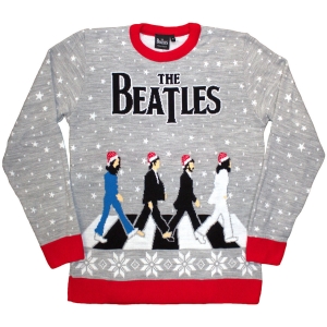 The Beatles - Abbey Road Xmas Uni Grey Sweatshirt i gruppen MERCHANDISE / Hoodies / Nyheter / Pop-Rock hos Bengans Skivbutik AB (5647748r)