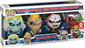 Iron Maiden - Funko Pop! Rocks: Eddie 4Pk Glow In The Dark Box Set  i gruppen MERCHANDISE / Merch / Metal hos Bengans Skivbutik AB (5647753)
