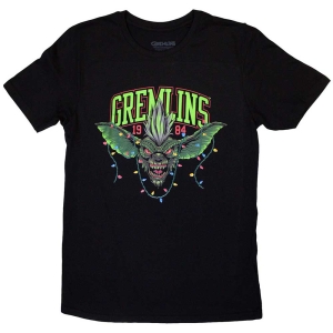 Gremlins - Stripe 1984 Xmas Lights Uni Bl T-Shirt i gruppen MERCHANDISE / T-shirt / Soundtrack hos Bengans Skivbutik AB (5648198r)