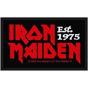 Iron Maiden - Est 1975 Standard Patch i gruppen MERCHANDISE / Tøypatch / Heavy Metal hos Bengans Skivbutik AB (5648775)