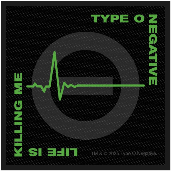 Type O Negative - Life Is Killing Me Standard Patch i gruppen MERCHANDISE / Tøypatch / Heavy Metal hos Bengans Skivbutik AB (5648777)