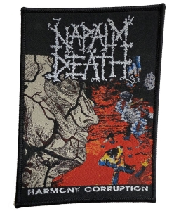 Napalm Death - Patch Harmony Corruption Black Bor i gruppen MERCHANDISE / Tøypatch / Heavy Metal hos Bengans Skivbutik AB (5648778)