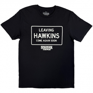 Stranger Things - Leaving Hawkins Uni Bl T-Shirt  (XL) i gruppen MERCHANDISE / T-shirt / Soundtrack hos Bengans Skivbutik AB (5649121)