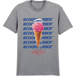 Stranger Things - Scoop Ahoy Ice Cream Uni Grey T-Shirt i gruppen MERCHANDISE / T-shirt / Kommende / Film-Musikkkal hos Bengans Skivbutik AB (5649156r)
