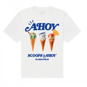 Stranger Things - Scoop Ahoy Uni Wht T-Shirt i gruppen MERCHANDISE / T-shirt / Kommende / Film-Musikkkal hos Bengans Skivbutik AB (5649159r)