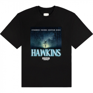 Stranger Things - Happen Here Uni Bl T-Shirt i gruppen MERCHANDISE / T-shirt / Kommende / Film-Musikkkal hos Bengans Skivbutik AB (5649163r)