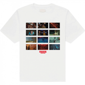 Stranger Things - Hawkins Power And Light Uni Wht T-Shirt i gruppen MERCHANDISE / T-shirt / Kommende / Film-Musikkkal hos Bengans Skivbutik AB (5649172r)