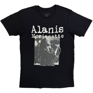 Alanis Morissette - Singing Photo Uni Bl T-Shirt i gruppen MERCHANDISE / T-shirt / Kommende / Pop-Rock hos Bengans Skivbutik AB (5650168r)