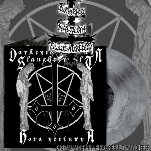 Darkened Nocturn Slaughtercult - Hora Nocturna (Black/Silver Marbled i gruppen VINYL / Kommende / Metal hos Bengans Skivbutik AB (5650220)