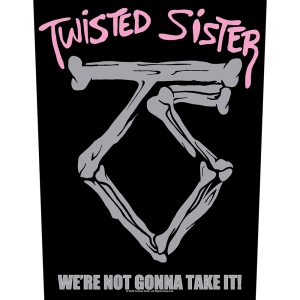 Twisted Sister - We're Not Gonna Take It Back Patch i gruppen MERCHANDISE / Tøypatch / Heavy Metal hos Bengans Skivbutik AB (5653106)