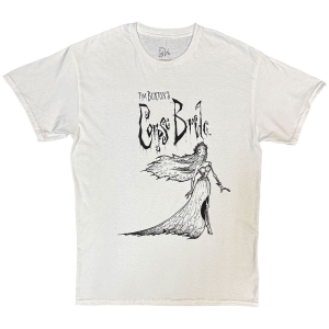 Corpse Bride - Gown Uni Wht T-Shirt i gruppen MERCHANDISE / T-shirt / Soundtrack hos Bengans Skivbutik AB (5653199r)
