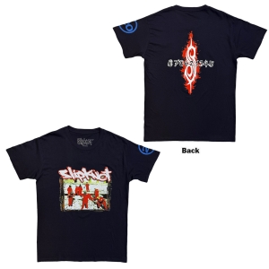 Slipknot - 20Th Anni - Red Jump Suits Uni Navy T-Shirt i gruppen MERCHANDISE / T-shirt / Heavy Metal hos Bengans Skivbutik AB (5654694)