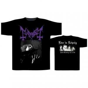 Mayhem - T/S Live In Lepizig (L) i gruppen MERCHANDISE / T-shirt / Kommende / Metal hos Bengans Skivbutik AB (5656588)