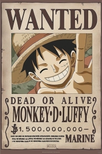Game Poster - One Piece - Wanted Luffy Child (91,5 X 61 Cm) i gruppen MERCH hos Bengans Skivbutik AB (5658058)