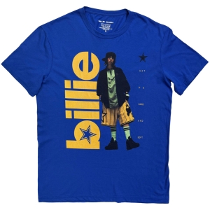 Billie Eilish - Billie Uni Blue T-Shirt i gruppen MERCHANDISE / T-shirt / Kommende / Pop-Rock hos Bengans Skivbutik AB (5658954r)