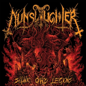 Nunslaughter - Satanic Chaos Legions (Red Transpar i gruppen VINYL / Kommende / Metal hos Bengans Skivbutik AB (5663145)