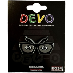 Devo - Oh, No! Glasses Pin Badge i gruppen MERCHANDISE / Pin-Button Badge / Electronica hos Bengans Skivbutik AB (5663215)