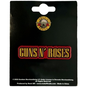 Guns N Roses - Text Logo Pin Badge i gruppen MERCHANDISE / Pin-Button Badge / Heavy Metal hos Bengans Skivbutik AB (5663216)