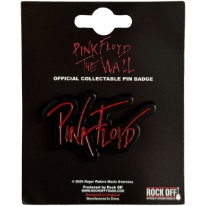 Pink Floyd - The Wall Text Logo Pin Badge i gruppen MERCHANDISE / Pin-Button Badge / Pop-Rock hos Bengans Skivbutik AB (5663241)