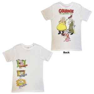 Courage The Cowardly Dog - F&B Jumbo Uni Wht T-Shirt i gruppen MERCHANDISE / T-shirt / Nyheter /  hos Bengans Skivbutik AB (5663597r)