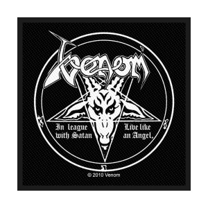 Venom - Patch Woven In League With Satan i gruppen MERCHANDISE / Accessoarer / Kommende / Metal hos Bengans Skivbutik AB (5663919)