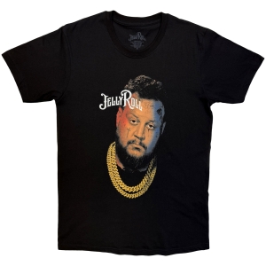 Jelly Roll - Gold Chain Photo Uni Bl T-Shirt i gruppen MERCHANDISE / T-shirt / Nyheter / Hip Hop-Rap hos Bengans Skivbutik AB (5665541r)