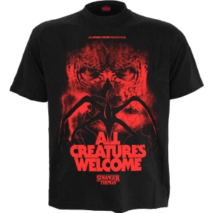 Stranger Things - All Creatures Welcome - T-Shirt i gruppen MERCHANDISE / T-shirt / Nyheter / Film-Musikkkal hos Bengans Skivbutik AB (5665976r)