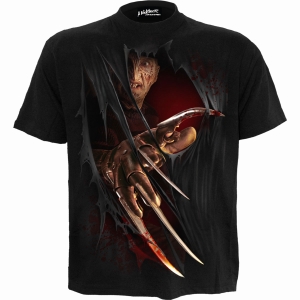 A Nightmare On Elm Street - Freddy Claws  - Black T-Shirt i gruppen MERCHANDISE / T-shirt / Nyheter / Film-Musikkkal hos Bengans Skivbutik AB (5665989r)