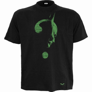 Batman - Riddler - Glow In The Dark Logo - T-Shirt i gruppen MERCHANDISE / T-shirt / Nyheter / Film-Musikkkal hos Bengans Skivbutik AB (5666010r)
