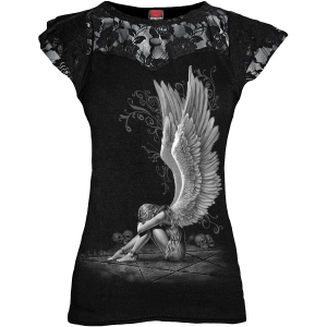 Spiral - Enslaved Angel - Ladies Lace Layered Cap Sleeve Top i gruppen MERCHANDISE / T-shirt / Nyheter / Annet hos Bengans Skivbutik AB (5666359r)