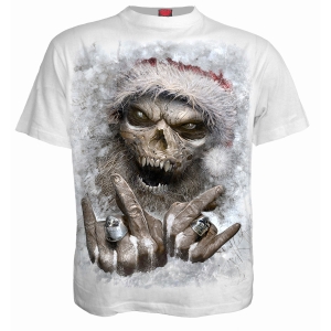 Spiral - Rock Santa - White T-Shirt i gruppen MERCHANDISE / T-shirt / Nyheter / Annet hos Bengans Skivbutik AB (5666657r)
