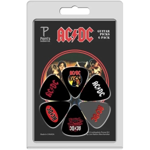 Ac/Dc - Logos Covers 6-Pack Plectrum Pack i gruppen MERCHANDISE / Merch / Kommende / Metal hos Bengans Skivbutik AB (5667675)
