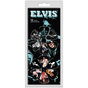 Elvis Presley - Faces 12-Pack Plectrum Pack i gruppen MERCHANDISE / Merch / Kommende / Pop-Rock hos Bengans Skivbutik AB (5667718)