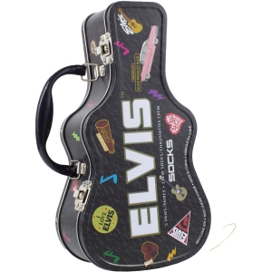 Elvis Presley - Logos Guitar Tin Uni 3-Pack Socks i gruppen MERCHANDISE / Strumpor /  /  hos Bengans Skivbutik AB (5667719)