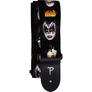Kiss   - Faces Guitar Strap i gruppen MERCHANDISE / Merch / Kommende / Metal hos Bengans Skivbutik AB (5667751)