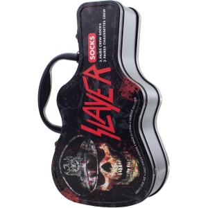 Slayer - Logos Guitar Tin Uni 3-Pack Socks i gruppen MERCHANDISE / Strumpor /  /  hos Bengans Skivbutik AB (5667782)