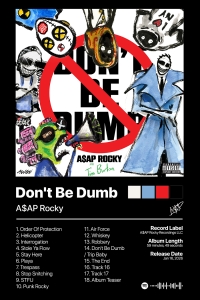 A$Ap Rocky - Don't be Dumb 91,5 x 61 cm i gruppen MERCHANDISE / Poster / / hos Bengans Skivbutik AB (5668417)