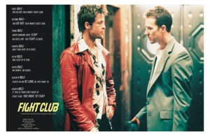 Movie Poster - Rules Of Fight Club (91,5 X 61 Cm) i gruppen MERCHANDISE / Poster / Soundtrack hos Bengans Skivbutik AB (5668454)