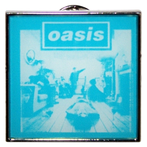 Oasis - Definitely Maybe Blue Tone Pin Badge i gruppen MERCHANDISE / Pin-Button Badge / / hos Bengans Skivbutik AB (5668617)
