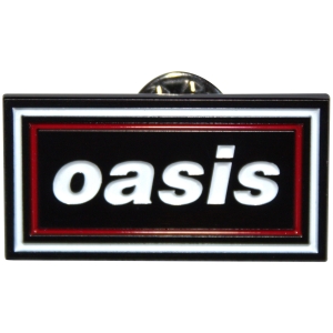 Oasis - Decca Logo Red & Navy Retro Pin Badge i gruppen MERCHANDISE / Pin-Button Badge /  /  hos Bengans Skivbutik AB (5668621)