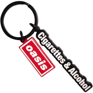 Oasis - Cigarettes & Alcohol Red Decca Logo Charm Keychain i gruppen MERCHANDISE / Nøkkelring /  /  hos Bengans Skivbutik AB (5668626)