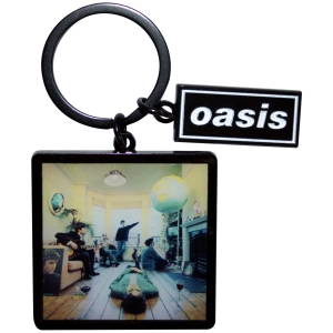 Oasis - Definitely Maybe Album Decca Logo Charm Keychain i gruppen MERCHANDISE / Nøkkelring /  /  hos Bengans Skivbutik AB (5668630)