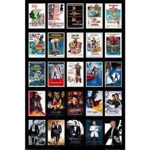 Movie Poster  - James Bond (25 Films)  Poster 91,5 X 61 Cm i gruppen MERCHANDISE / Poster / Soundtrack hos Bengans Skivbutik AB (5669244)