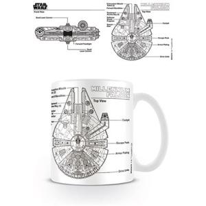 Star Wars - Star Wars (Millennium Falcon Sketch) Mug i gruppen MERCHANDISE / Kopp / Soundtrack hos Bengans Skivbutik AB (5669268)