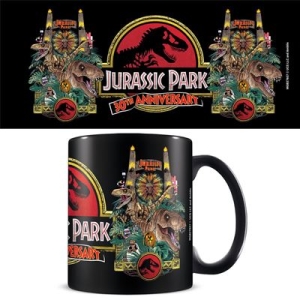Jurassic Park - Jurassic Park (30Th Anniversary Logo) Black Mug i gruppen MERCHANDISE / Kopp / Soundtrack hos Bengans Skivbutik AB (5669325)